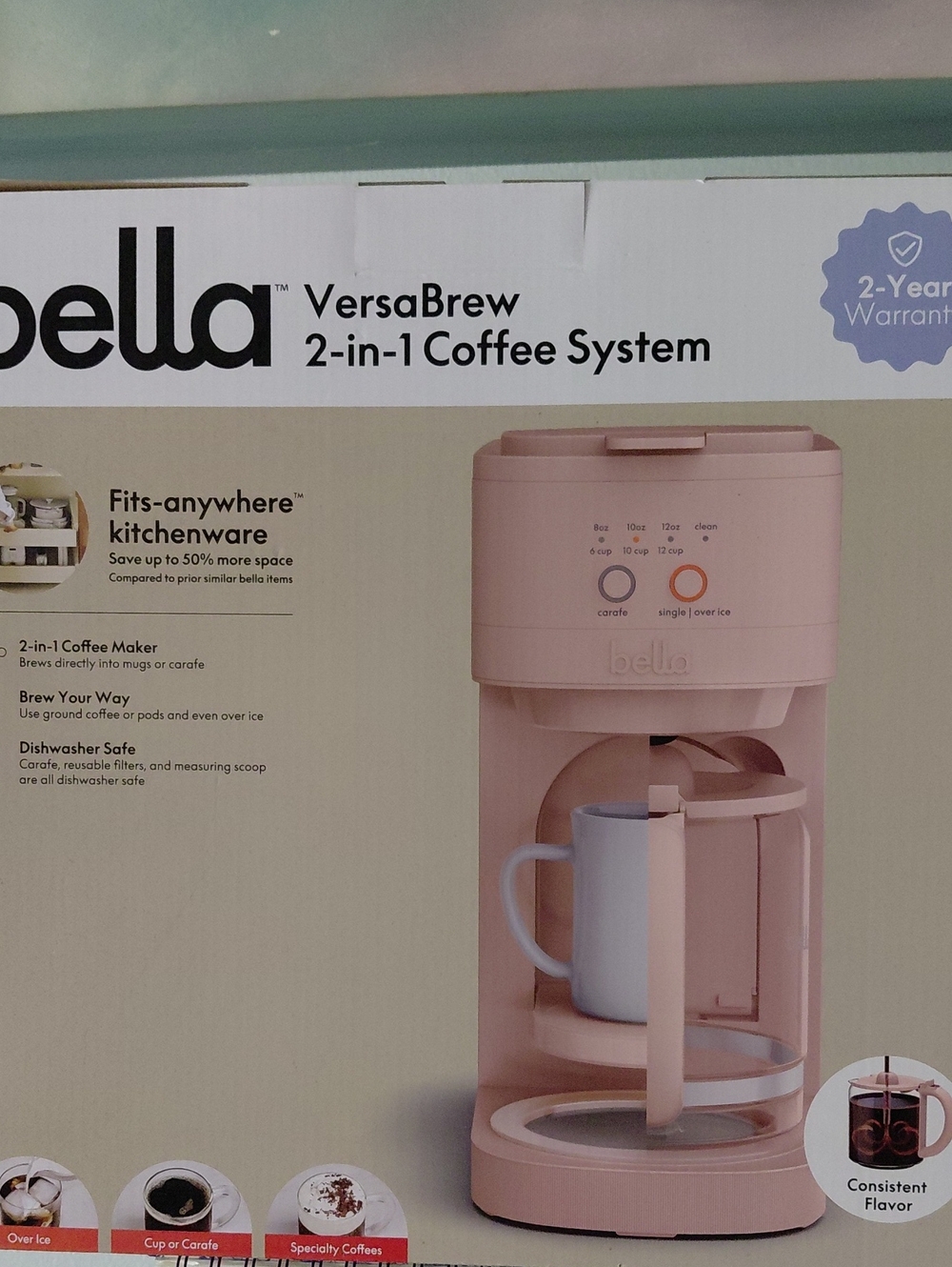 Bella VersaBrew 2-in-1 Coffee System - Pink